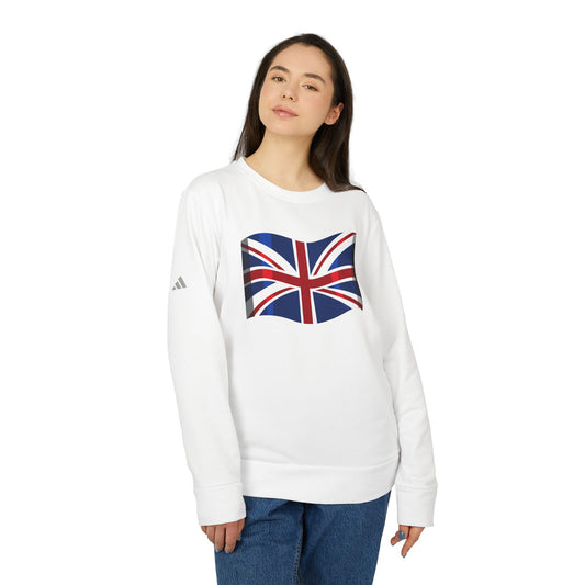 adidas Unisex Fleece Crewneck Sweatshirt - British Flag - Cozy Style for Everyday Wear