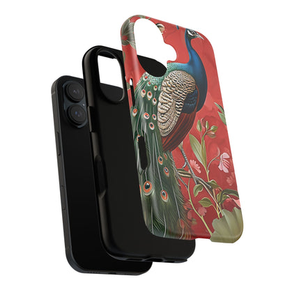 Peacock Tough Phone Case | Stylish Phone Cover, Unique Gift for Nature Lovers, Phone Accessory, Vibrant Floral Design