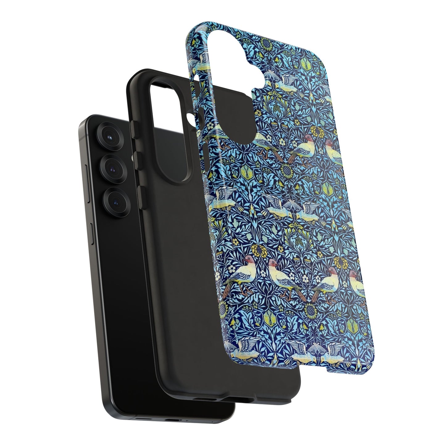 Bird and Floral Pattern Phone Case, Tough Cases, Gift for Nature Lovers, Eco-friendly, Custom Phone Accessories, All-Occasion