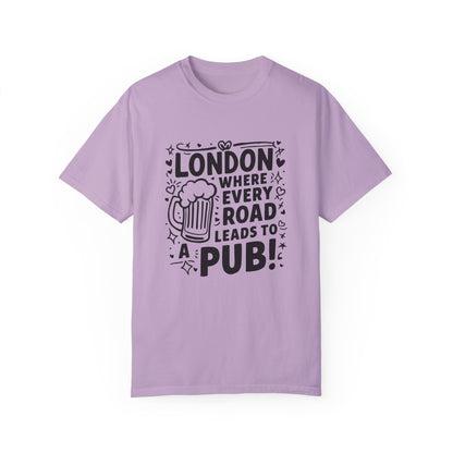 London's Nostalgic Road Classic Unisex Garment-Dyed T-shirt