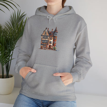 Unisex Heavy Blend™ Hooded Sweatshirt - Charming & Cozy - Life in a British Village House