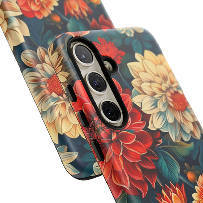 Floral Phone Case - Vibrant Tough Cases, Stylish Floral Cell Phone Cover, Gift for Her, Trendy Phone Accessory, Flower Design
