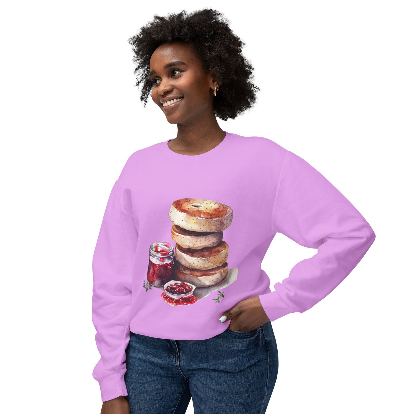 Unisex Lightweight Crewneck Sweatshirt - Tea, Tarts, and Triumph - British Royal Culinary Favorites