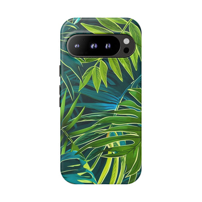 Tropical Phone Case - Durable Green Leaf Design, Eco-Friendly Gift, Trendy Accessory, Nature Lover's Case, Summer Vibes