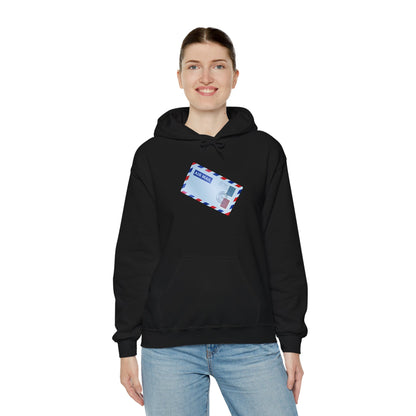 Unisex Heavy Blend™ Hooded Sweatshirt - Vintage British Air Mail - Classic Postal