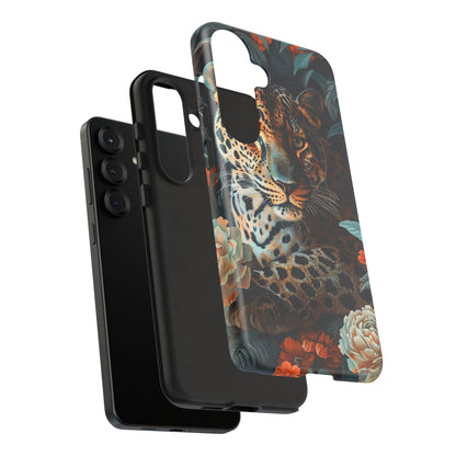 Wildlife Phone Case with Leopard Design | Tough Cases, Animal Prints, Floral Phone Cover, Gift for Nature Lovers, Unique Phone Accessories