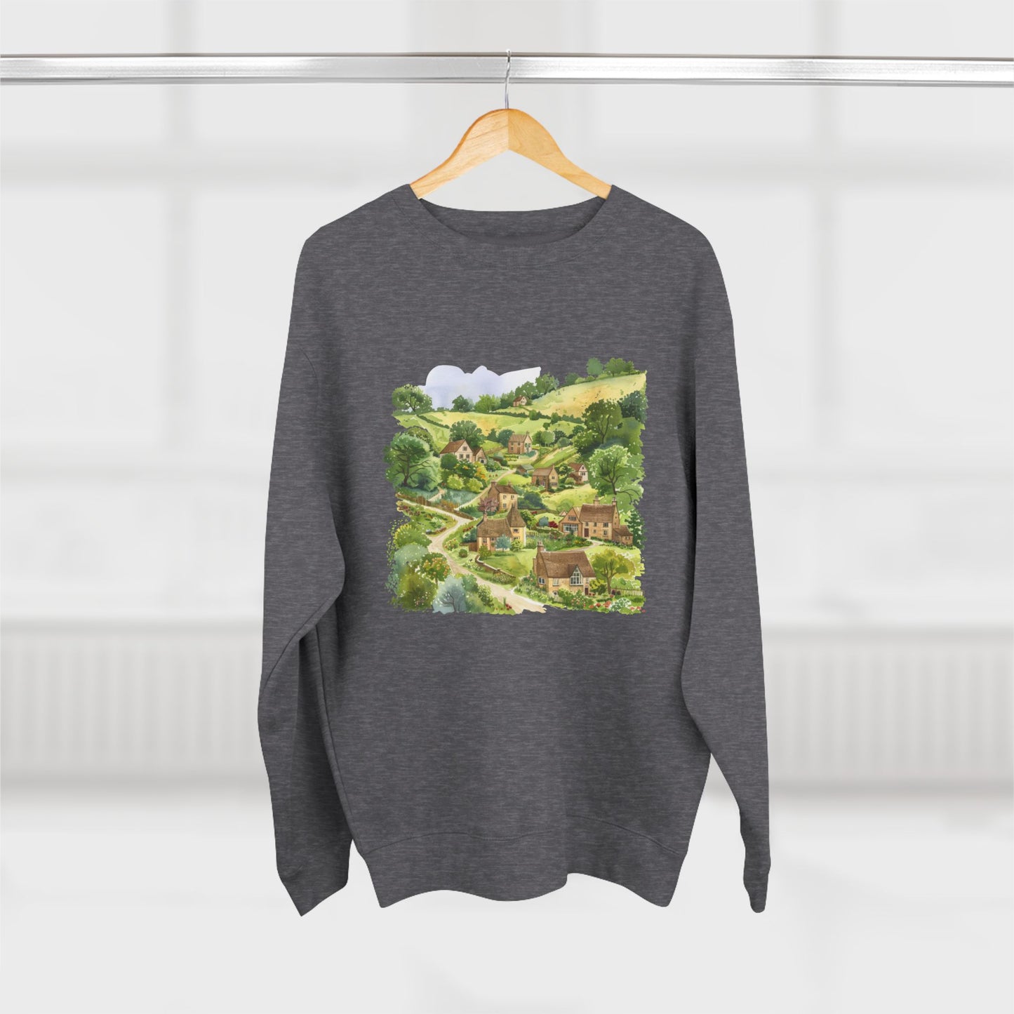 Unisex Crewneck Sweatshirt - Street London Aesthetics Urban Charm and Classic City Vibes