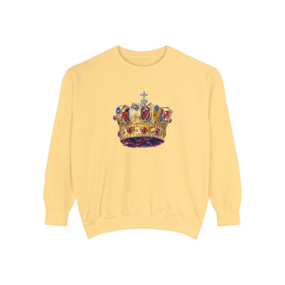 Unisex Garment-Dyed Sweatshirt Trendy - British Royal Crown