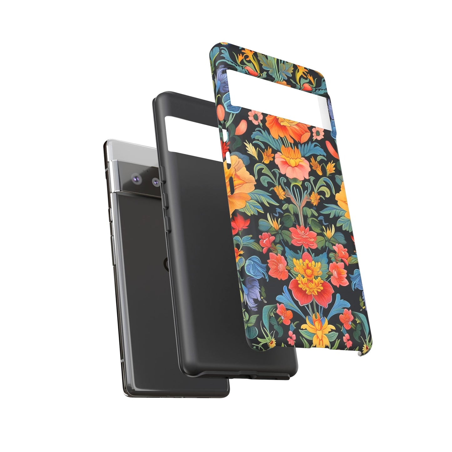 Floral Phone Case - Vibrant Flower Pattern, Tough Case for iPhone, Samsung, Aesthetic Gift, Flower Lover Accessory