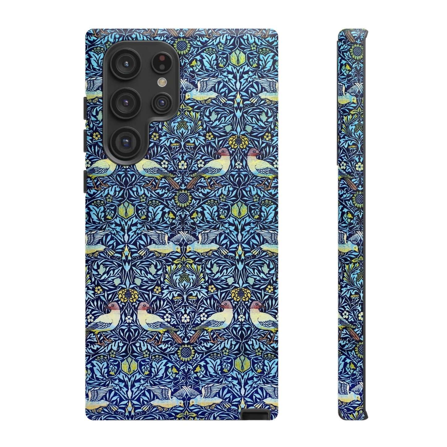 Bird and Floral Pattern Phone Case, Tough Cases, Gift for Nature Lovers, Eco-friendly, Custom Phone Accessories, All-Occasion