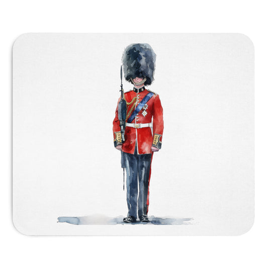 Royal Guard Mouse Pad - Watercolor Soldier Design, Home Office Decor, Gift for Military Enthusiasts, Desk Accessory, British Charm
