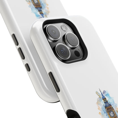 Artistic Magnetic Phone Cases with Iconic Designs, Unique Cell Phone Cover, London Tower Case, Gift for Travelers, Customizable Art Cases