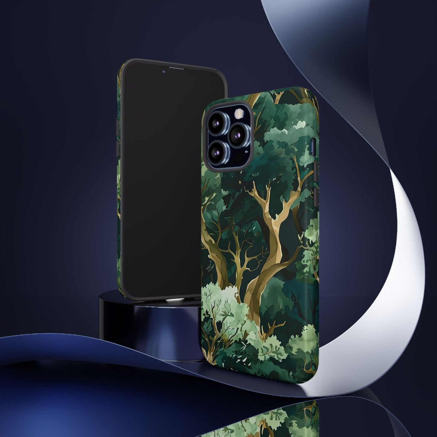 Forest Green Phone Case, Nature-Inspired Tough Cases, Eco-Friendly Gift, Outdoor Lover Accessory, Unique Phone Cover