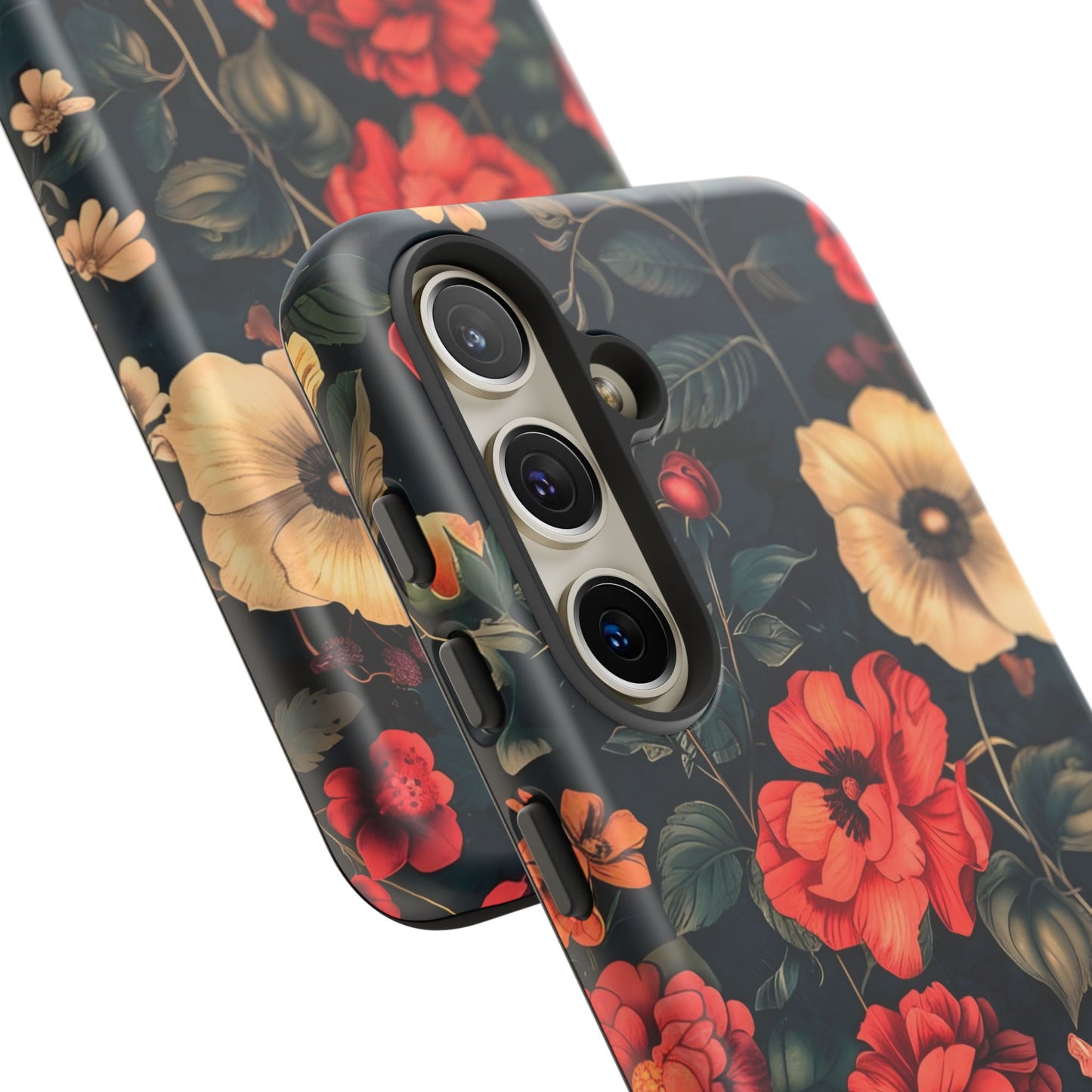 Floral Phone Case, Tough Cases, Flower Motif, Protective Cover, Gift for Her, Floral Design, Spring Accessory