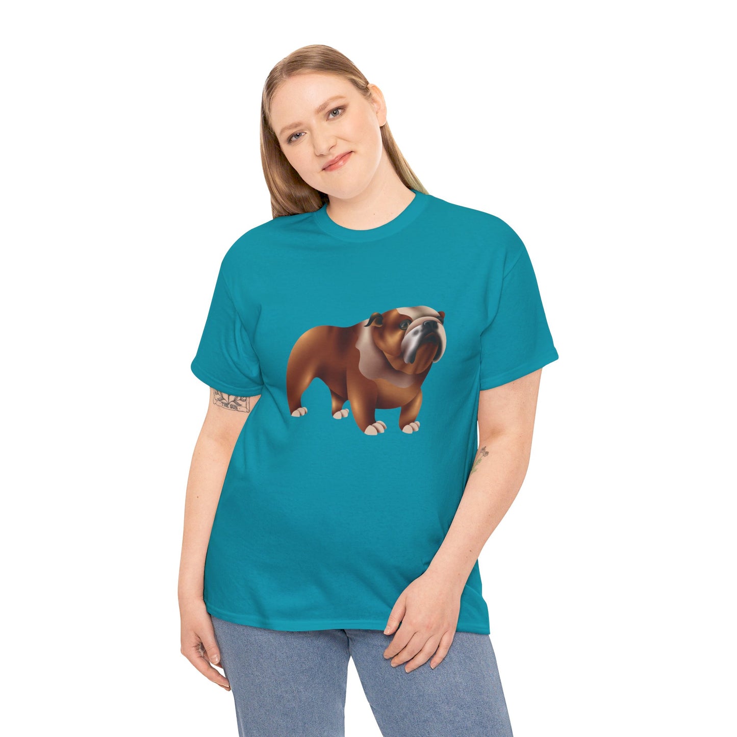 Adorable British Dog Relaxed Unisex Heavy Cotton T-Shirt