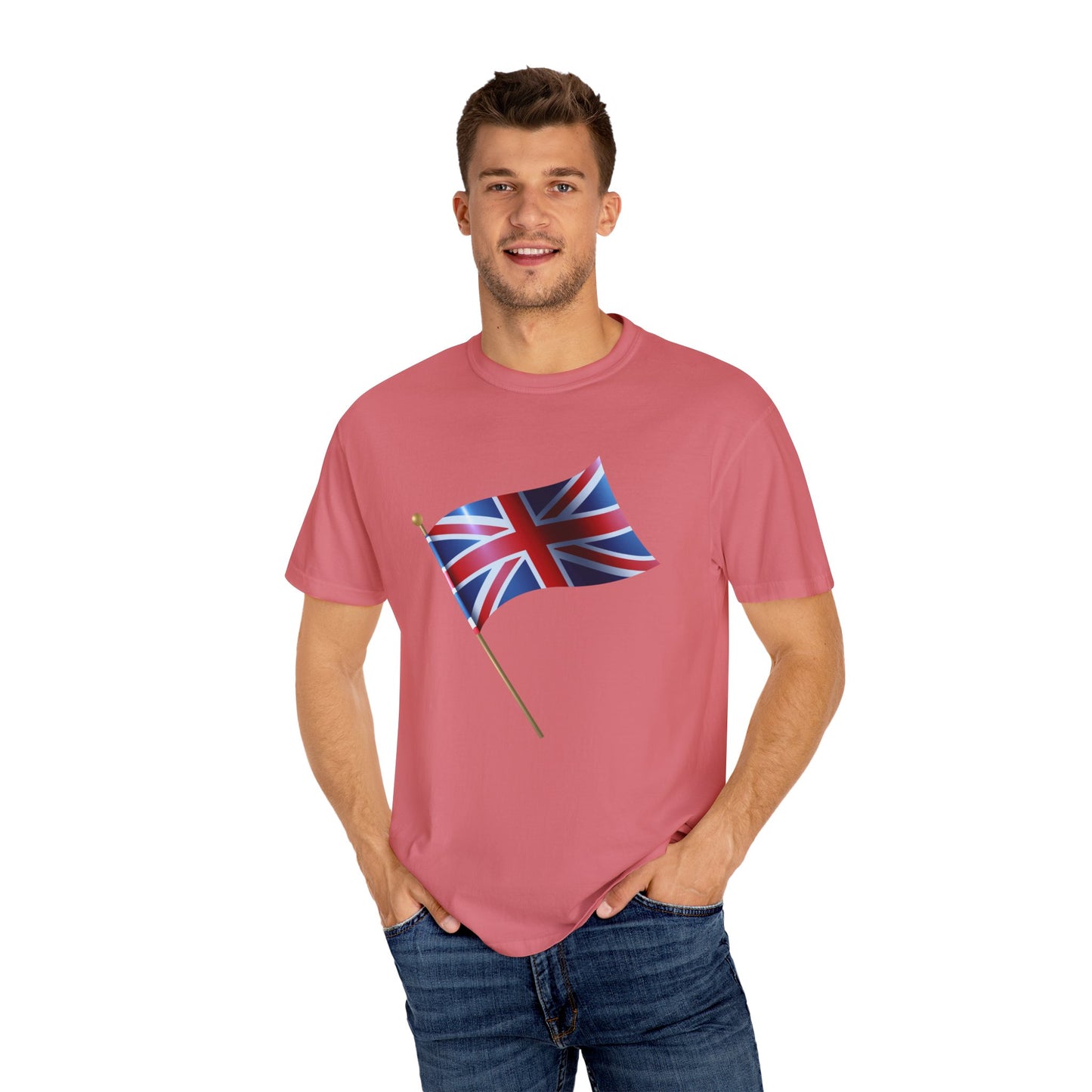 Unisex Garment-Dyed T-shirt - British Heritage: Union Jack Flag Art