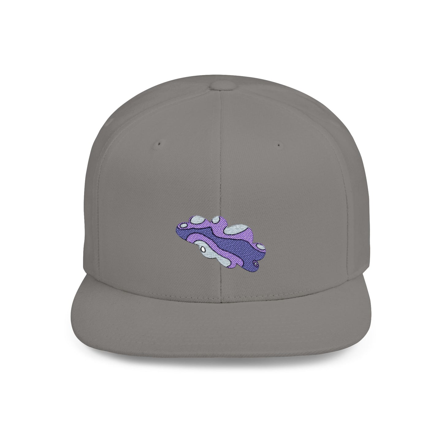 Sparkling Purple Flat Bill Snapback Hat, Trendy Streetwear Cap, Gift for Fashion Lovers, Festival Hat, Summer Accessory, Unisex Style