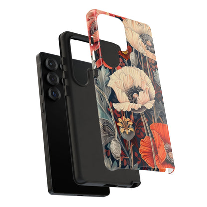 Floral iPhone Case, Tough Phone Cover, Artistic Protection, Flower Design, Unique Gift for Her, Phone Accessory, Trendy Tech