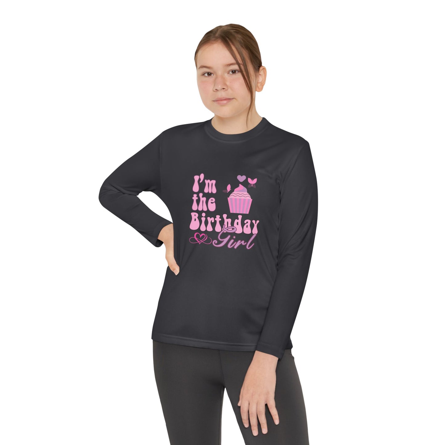 Youth Birthday Girl Long Sleeve Tee - Fun Celebration Fashion