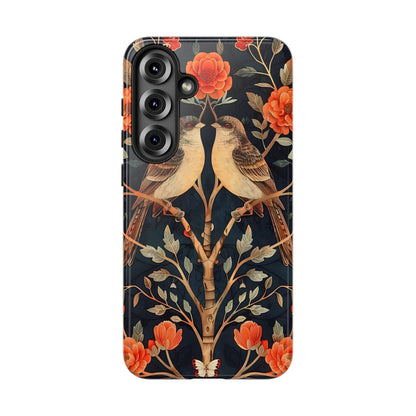 Floral Phone Case – Tough Cases with Bird Design, Unique Gift for Nature Lovers, Stylish Tech Accessory, Phone Cover, Artistic Case