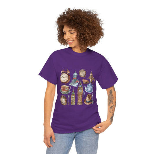 Unisex Heavy Cotton Tee - Timeless Symbols - Iconic England