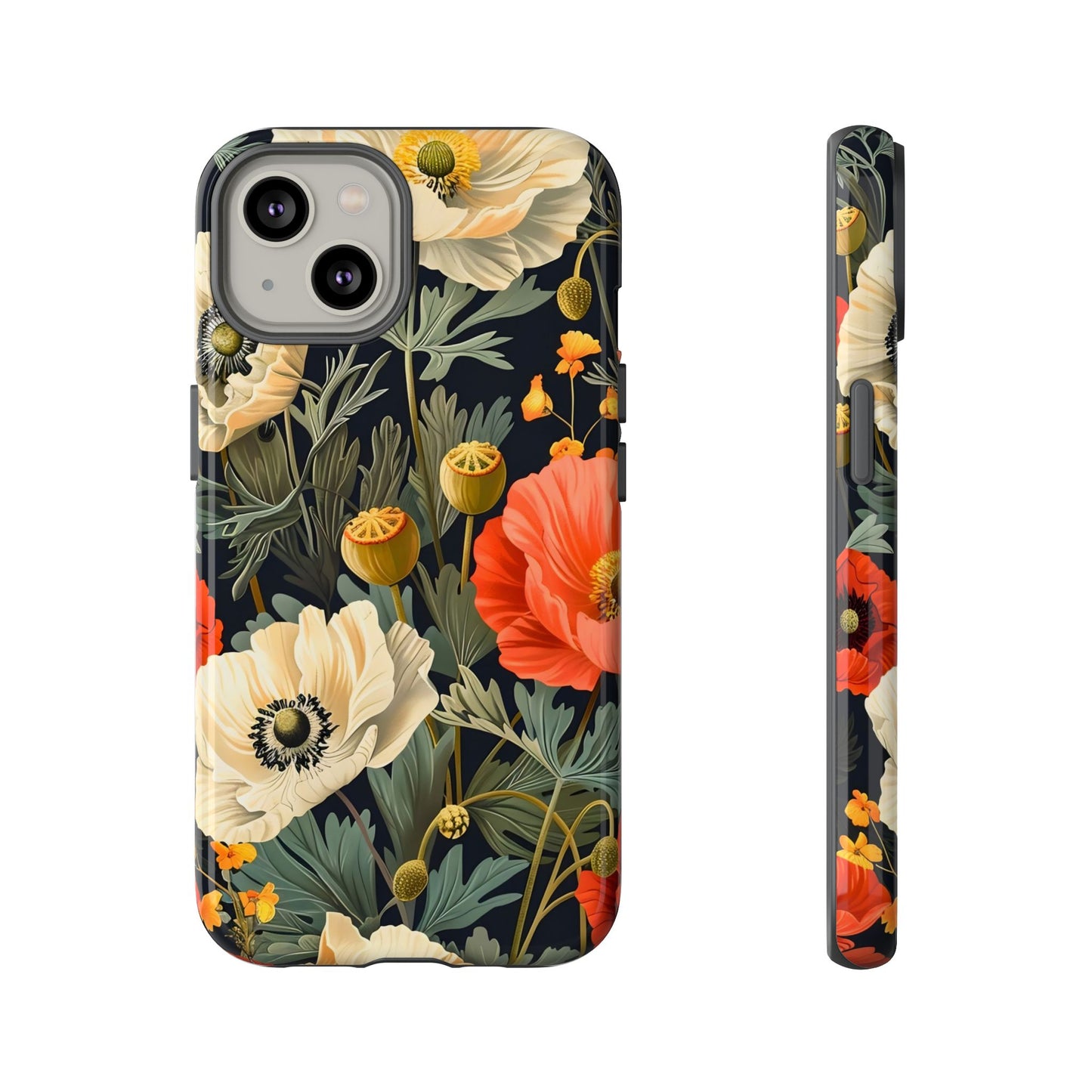 Floral Phone Case, Tough Cases with Botanical Design, Flower Protection Case, Gift for Nature Lovers, Eco-Friendly Mobile Cover