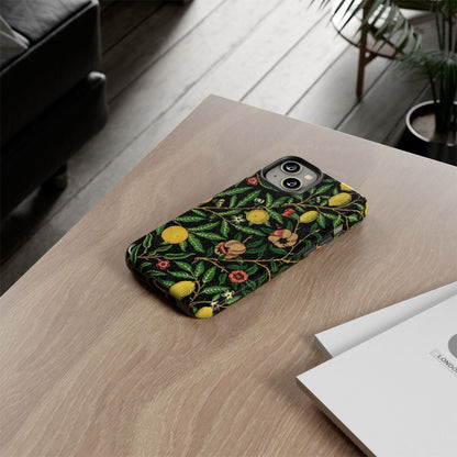 Tough Cases Phone Case, Floral Phone Cover, Tough Phone Protection, Gift for Plant Lovers, Black Background, Eco-Friendly Design