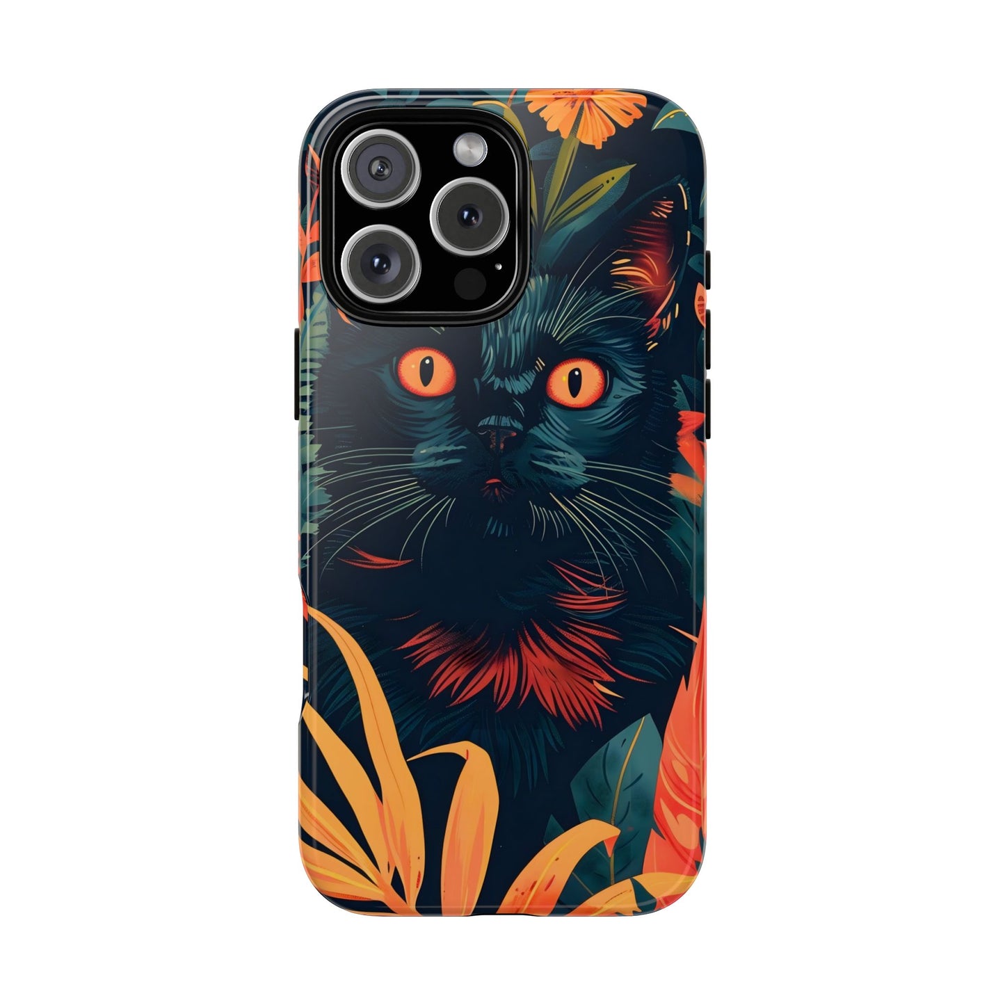 Feline Jungle iPhone Case - Tough and Unique Cat Design, Pet Lover Gift, Animal Phone Accessory, Nature Inspired, Halloween Style