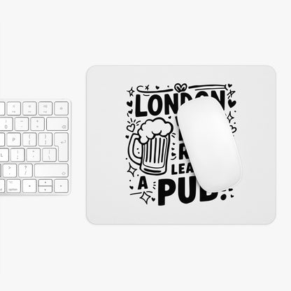 London Pub Mouse Pad, Perfect Gift for Beer Lovers, Office Decor, Unique Desk Accessory, London Themed Gift, Fun Home Office