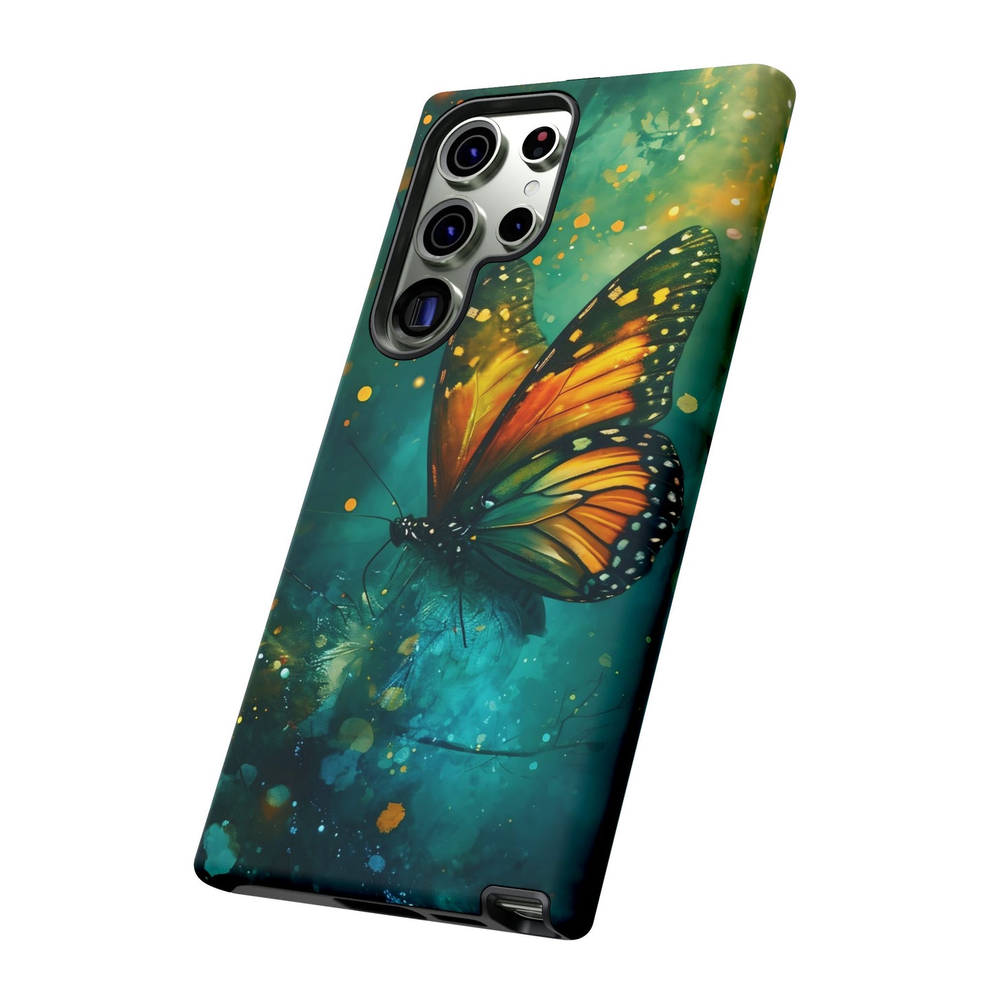 Colorful Butterfly Phone Case, Tough Cases for iPhone and Samsung, Cute Tech Accessories, Nature Lovers Gift, Vibrant Floral Design