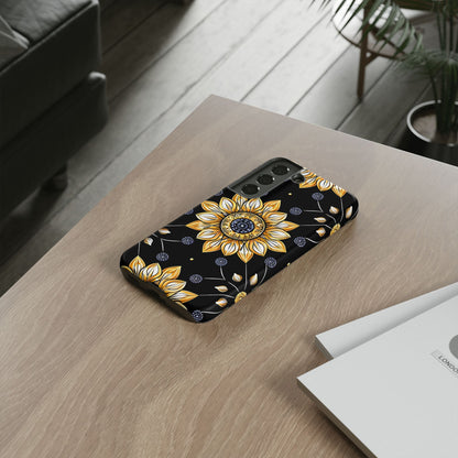 Floral Phone Case with Mandala Design, Tough Cases for iPhone & Samsung, Boho Style, Gift for Her, Unique Accessories