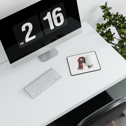 Cozy Plaid Scarf Non-Slip Gaming Mouse Pad | Gift for Gamers, Home Office Decor, Ergonomic Mousepads, Holiday Gift Ideas, Gamer Accessories