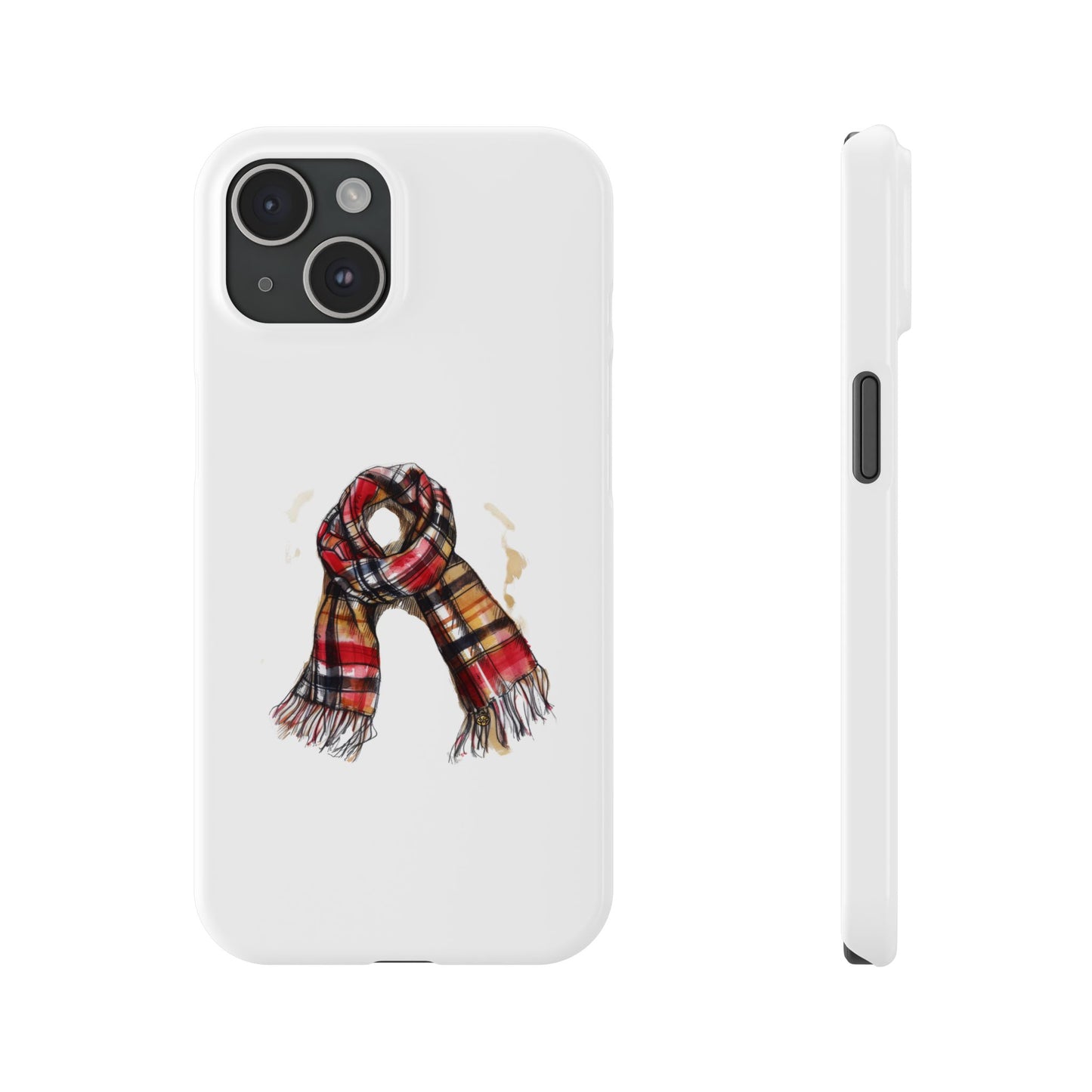 Cozy Scarf Slim Phone Case - Chic Protection for Your Device, Stylish Gift, Fall Aesthetic, Winter Fashion, Trendy Accessory