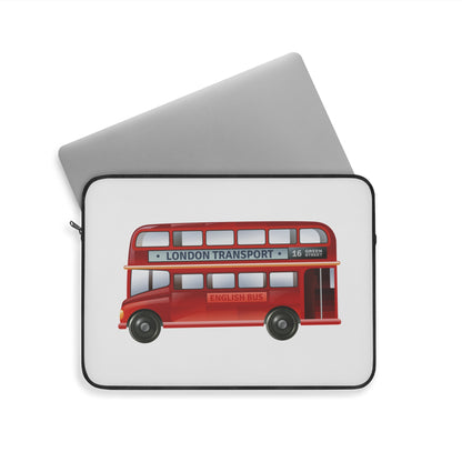 London Bus Laptop Sleeve – Stylish Tech Accessory, Gift for Travelers, Unique Laptop Case, London-themed, Secure Protective Cover