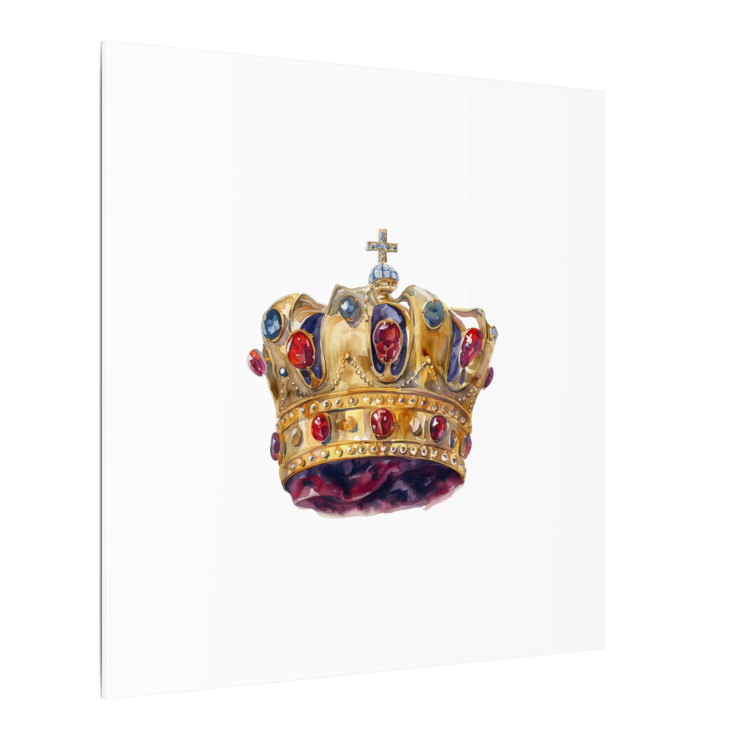 Crown Art Print, Royal Wall Decor, Matched for Home or Office, Gift for Art Lovers, Unique Royalty Artwork