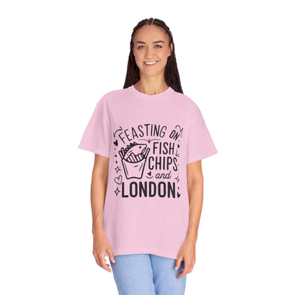 Unisex Garment-Dyed T-shirt - Fish Chips and London