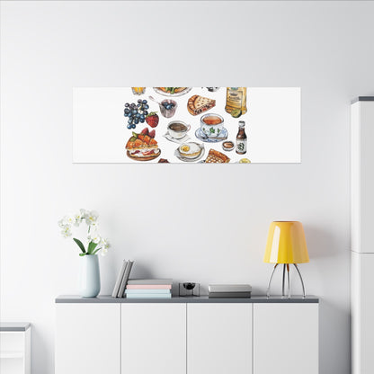 Breakfast Feast Canvas Print, Food Art, Kitchen Decor, Gifting for Food Lovers, Brunch Vibes, Wall Art