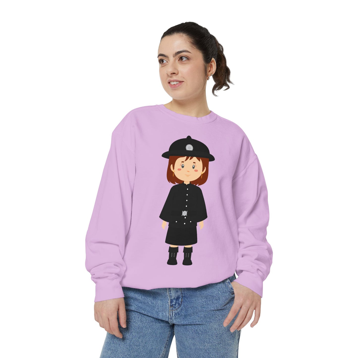 Unisex Garment-Dyed Sweatshirt - Echoes of Valor - Red Jacket at Bodmin Keep