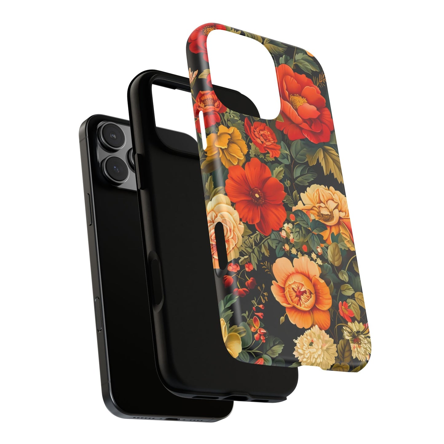 Floral Phone Case, Tough Cases, Decorative Tech Accessories, Gift for Her, Nature Lover Gift, Boho Style Case, Spring Floral Cover