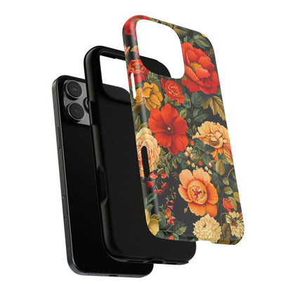 Floral Phone Case, Tough Cases, Decorative Tech Accessories, Gift for Her, Nature Lover Gift, Boho Style Case, Spring Floral Cover
