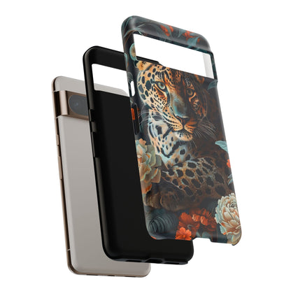 Wildlife Phone Case with Leopard Design | Tough Cases, Animal Prints, Floral Phone Cover, Gift for Nature Lovers, Unique Phone Accessories