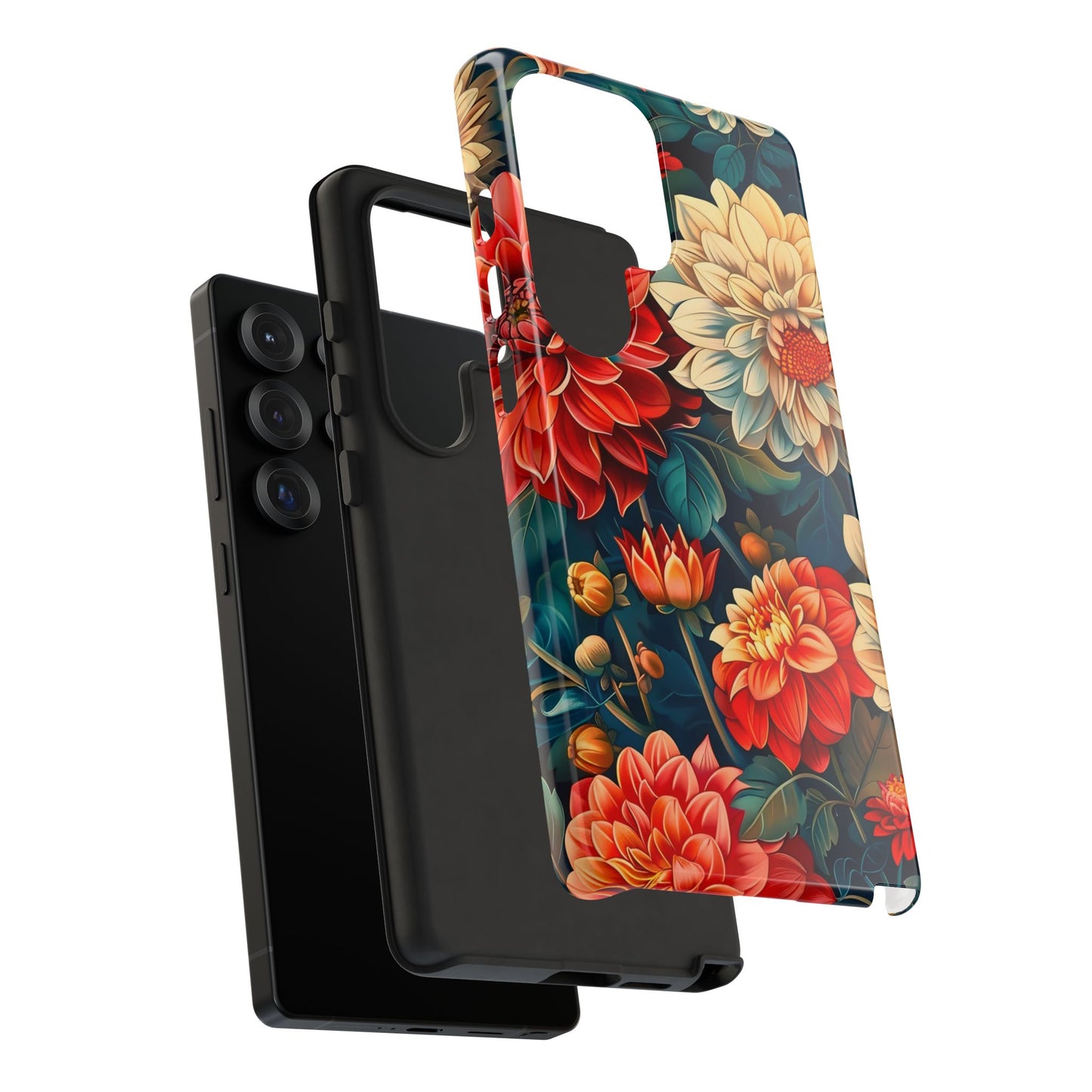 Floral Phone Case - Vibrant Tough Cases, Stylish Floral Cell Phone Cover, Gift for Her, Trendy Phone Accessory, Flower Design