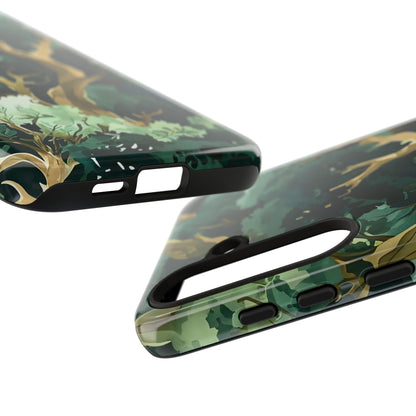Forest Green Phone Case, Nature-Inspired Tough Cases, Eco-Friendly Gift, Outdoor Lover Accessory, Unique Phone Cover