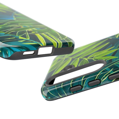 Tropical Phone Case - Durable Green Leaf Design, Eco-Friendly Gift, Trendy Accessory, Nature Lover's Case, Summer Vibes