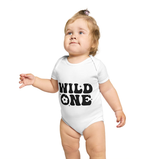 Wild One Short Sleeve Baby Bodysuit - Adorable Infant Outfit for First Birthday & Baby Showers