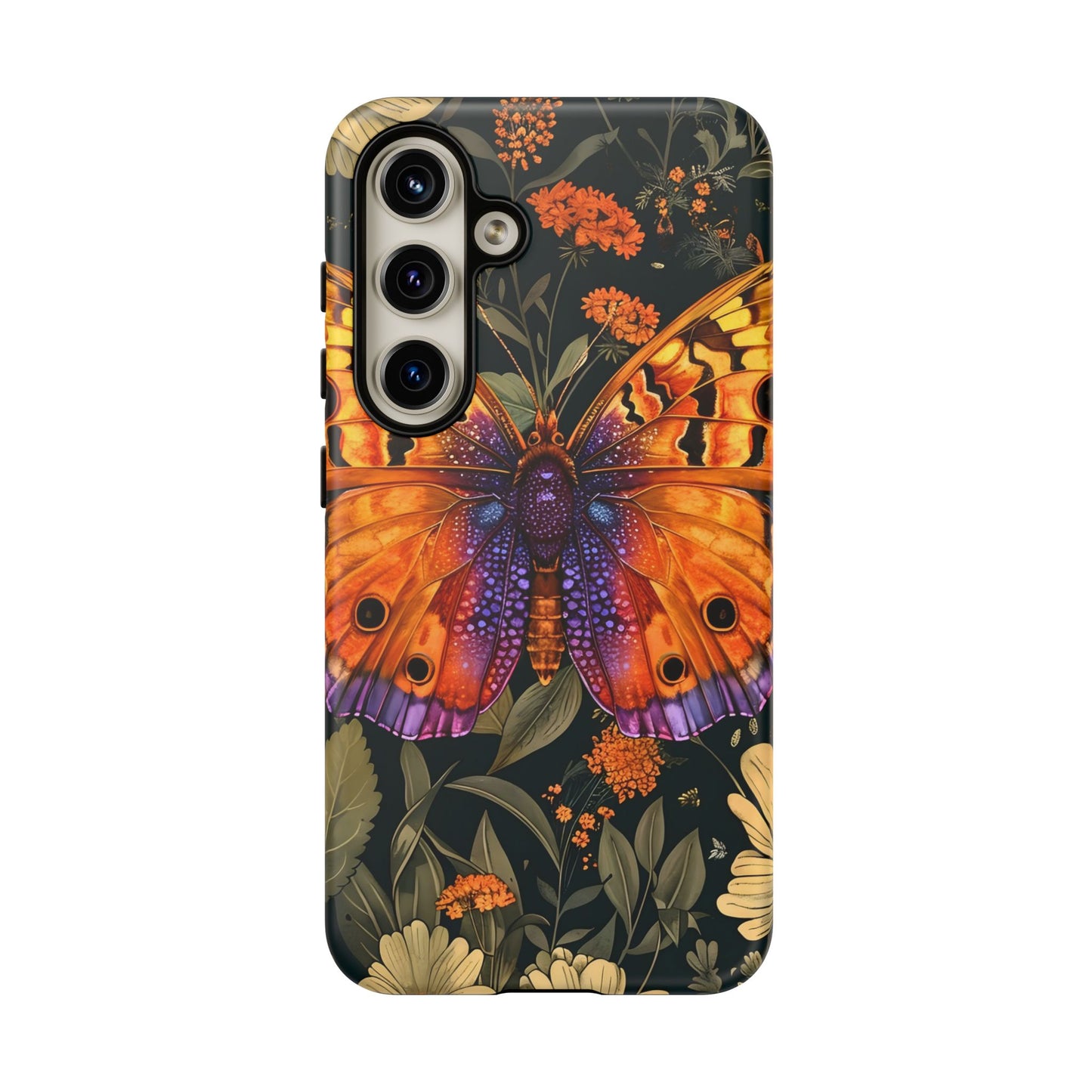 Butterfly Phone Case, Tough Cases for Nature Lovers, Vibrant Floral Design, Gift for Her, Cute Phone Accessories, Butterfly Artwork