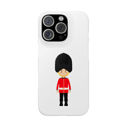Adorable Guard Slim Phone Cases | Cute Phone Cover, Unique Gift, London Theme, Kid-Friendly Design, Cheerful Accessory