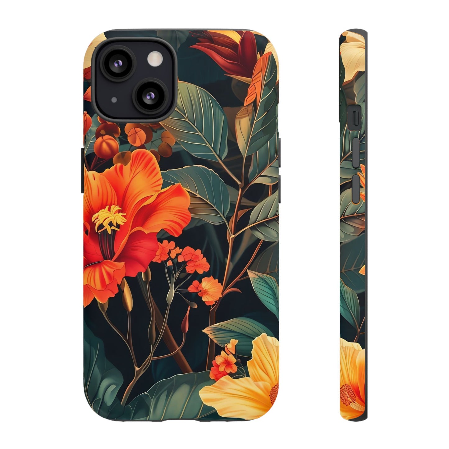 Tough Floral Phone Case | Tropical Vibe, Gift for Nature Lovers, Summer Beach Accessory, Floral Pattern, Trendy Phone Accessories