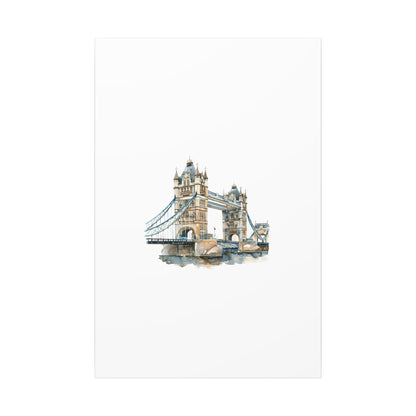 London Bridge Matte Canvas Wall Art, Elegant Home Decor, Unique Gift for Art Lovers, Travel Enthusiast Wall Decor, Modern Aesthetic
