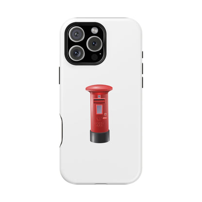 Red Post Box Magnetic Tough Case, Phone Case for Mail Lovers, Unique Gift for Stationery Enthusiasts, Postal Theme iPhone Cover, Fun Gadget